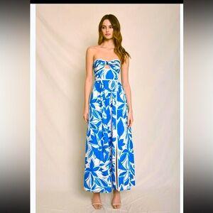 NWT Dress Forum CAPRI STROLL FLORAL MIDI DRESS Size Large